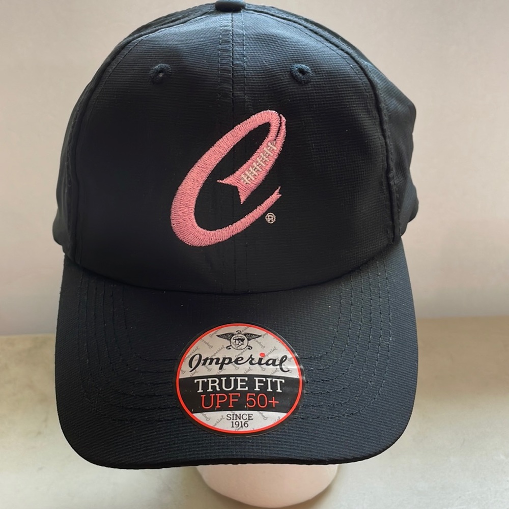 Imperial true fit OS Velcro strap black baseball hat cap upf 50 + NWOT